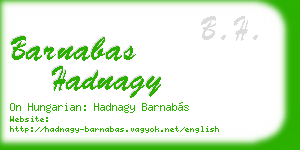 barnabas hadnagy business card